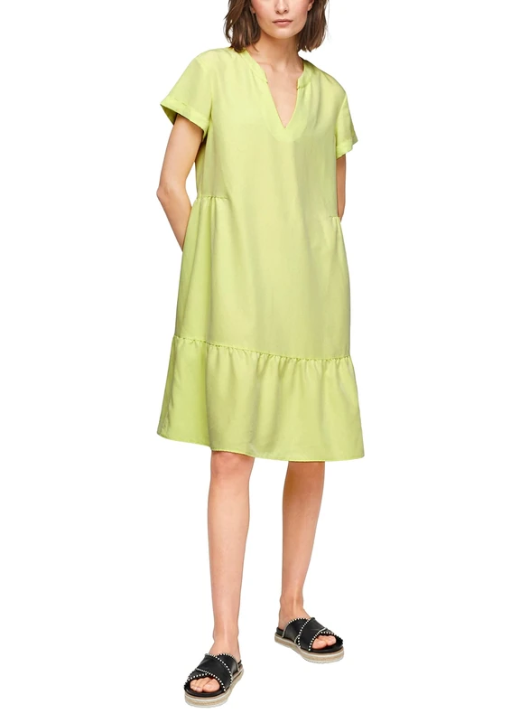 s.Oliver BLACK LABEL Women's 150.10.106.20.200.2102939 Dress, Lime Yellow, 10