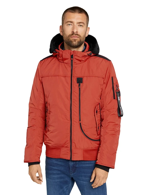 TOM TAILOR Men's blouson Jacket 1026750, 26006 - Chili Oil Red, M
