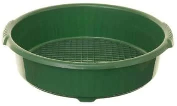 ACCURATE Large Plastic Round Garden Sieve Riddle Riddler Soil Sifter Mesh (GREEN)