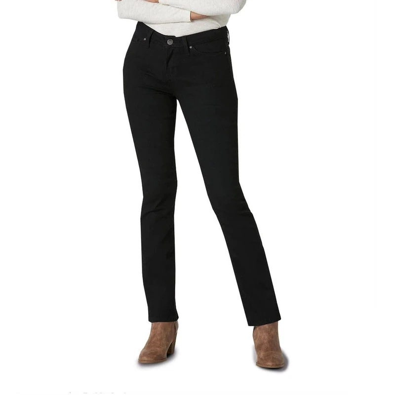 Lee Women's LEGENDARY REGULAR Jeans, Black, 26W x 31L