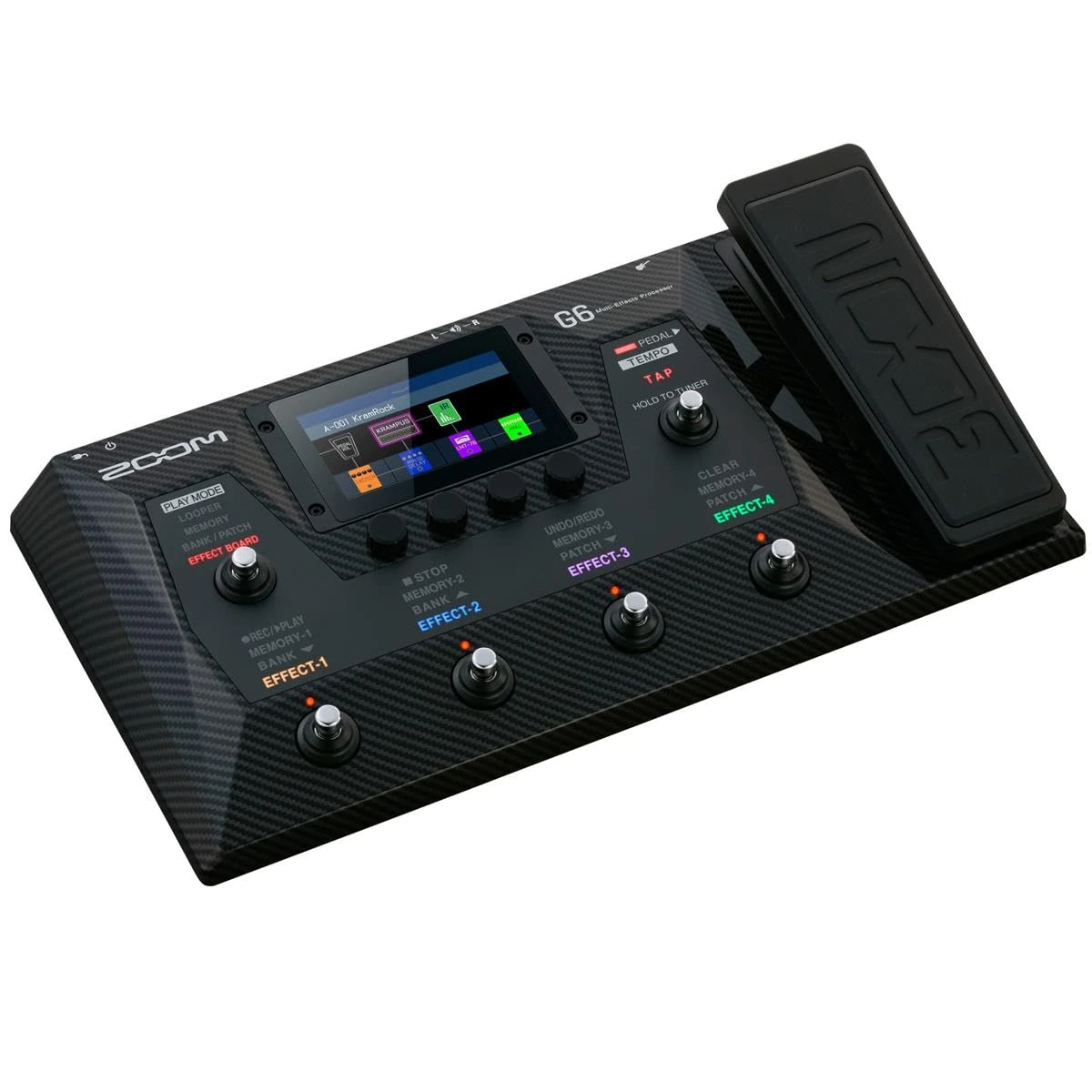 Zoom G6 Guitar Multi-Effects Processor with Expression Pedal, Touchscreen Interface, 100+ Built in Effects, Amp Modeling, IR’s, Looper, & Audio Interface for Direct Recording to Computer