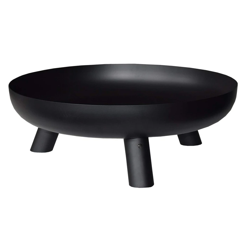 Cook'in garden - Steel Garden Fire Pit, Large Bowl with Stable Legs, High Temperature Resistant, Outdoor Patio Fireplace, Sturdy & Durable, Black