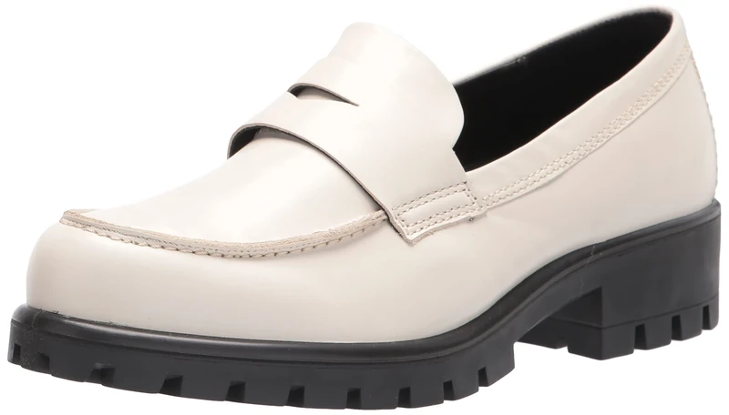 ECCO Modtray W Limestone Loafers - Full Grain Leather, Fluidform
