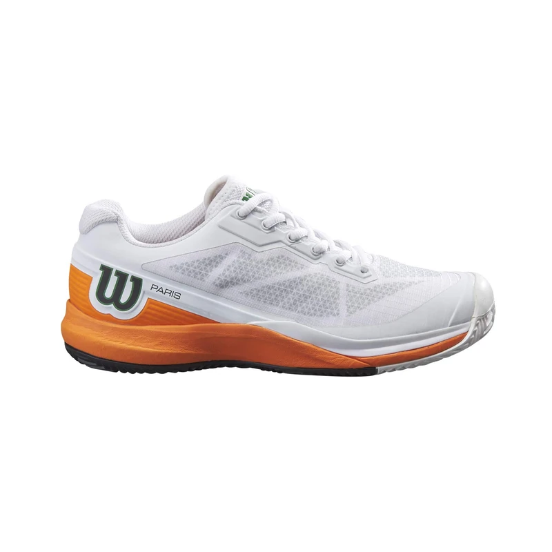 Wilson Rush PRO 3.5 Clay Paris W Tennis Shoe White/Orange Tiger/Black 8