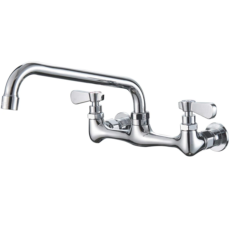 Kitchen Sink Faucet Wall Mounted 8" Centers 8" Adjustable Centers