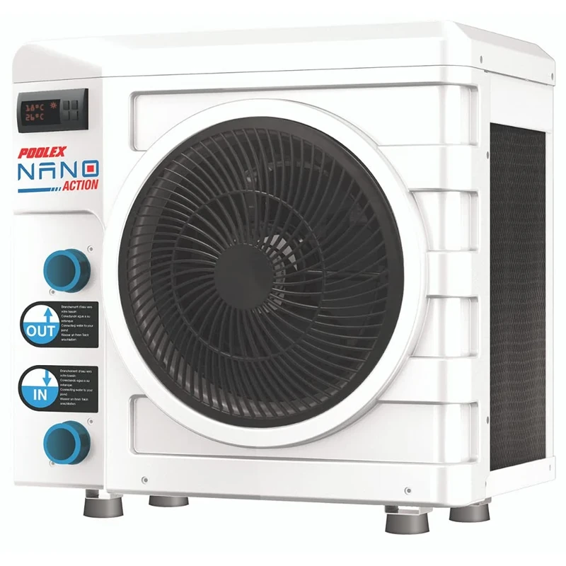POOLEX Poolstar Nano Action 3 kW - PC-Nano-A3 - Heat Pump for Small Outdoor Pools - Consumption of 600 W - Pool Volume from 10 to 21 m³