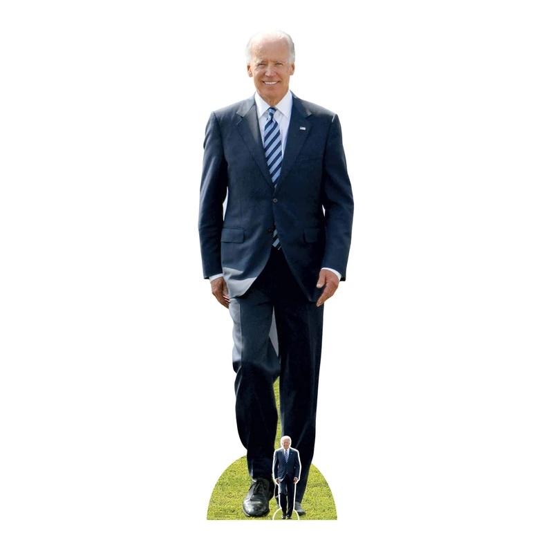 USA President Joe Biden Lifesize Cardboard Standee with Free Mini Cutout Amazing Decoration for the Home, Office, Event