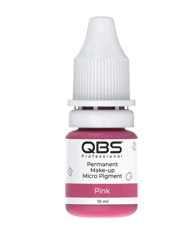 QBS MICROBLADING Pigments for Lips 10ML | Machine & Hand Use | Choice of 6 Colours | SPMU Products (Pink)