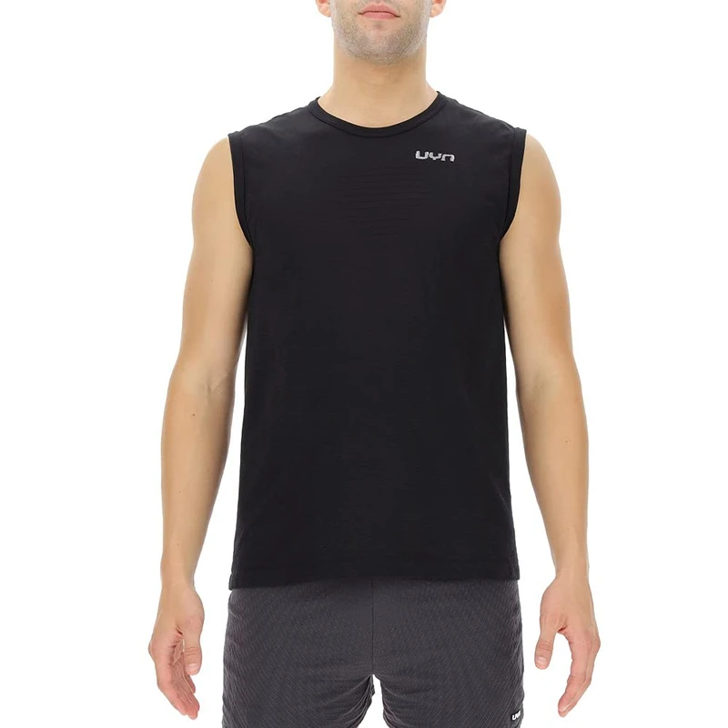 UYN O101977 Running Airstream OW Sleeveless Sports Vest Men's Black XXL