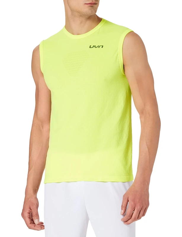 UYN O101977 Running Airstream OW Sleeveless Sports Vest Men's Fluo Yellow L
