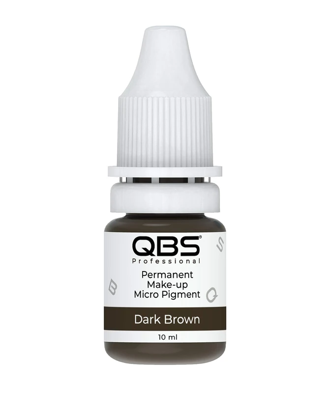 QBS Microblading Pigments Dark Brown 10ml - 9 Natural Shades