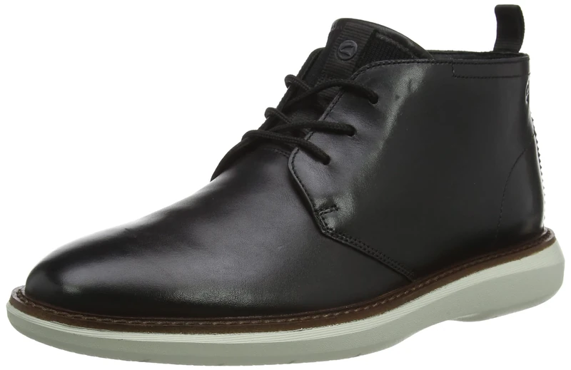 Clarks Men's Brantin Mid Ankle Boots, Black leather, 6 UK