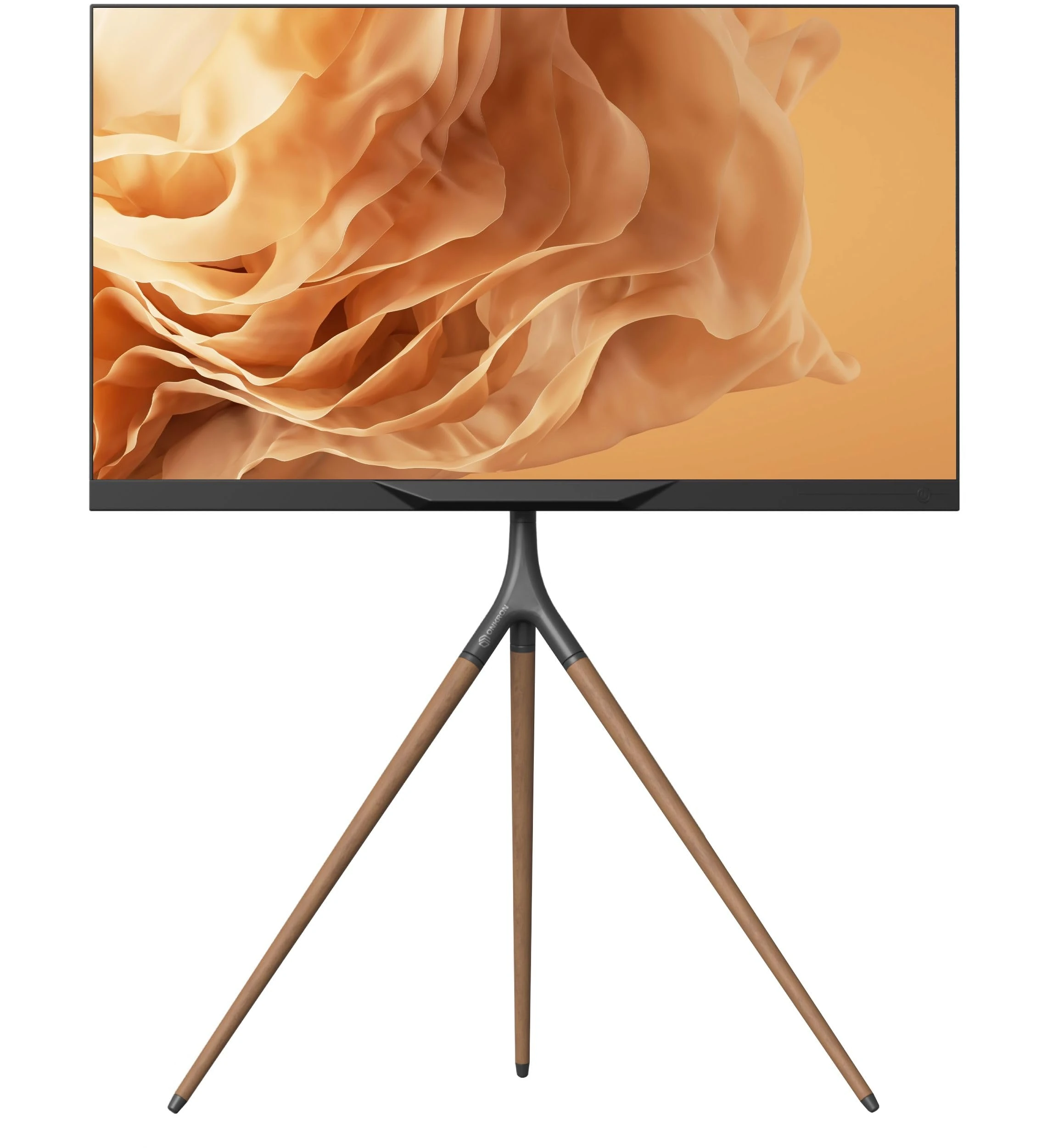 ONKRON Wooden TV Tripod for 32-65 Inch Screen, Easel TV Stand Wood Weight up to 35 kg, Universal TV Stand Floor Standing, VESA 100x100-400x400, Height Adjustable TV Floor Stand Swivel Black TS1220-B