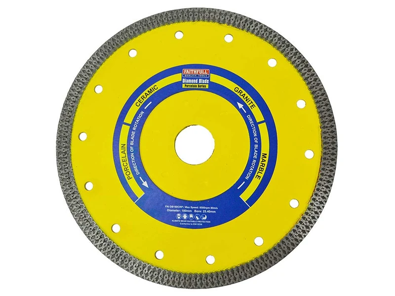 Faithfull FAIDB200CRP Porcelain, Ceramic and Granite Diamond Cutting Blade 200 mm x 25.4 mm (8 Inch) - Image 1