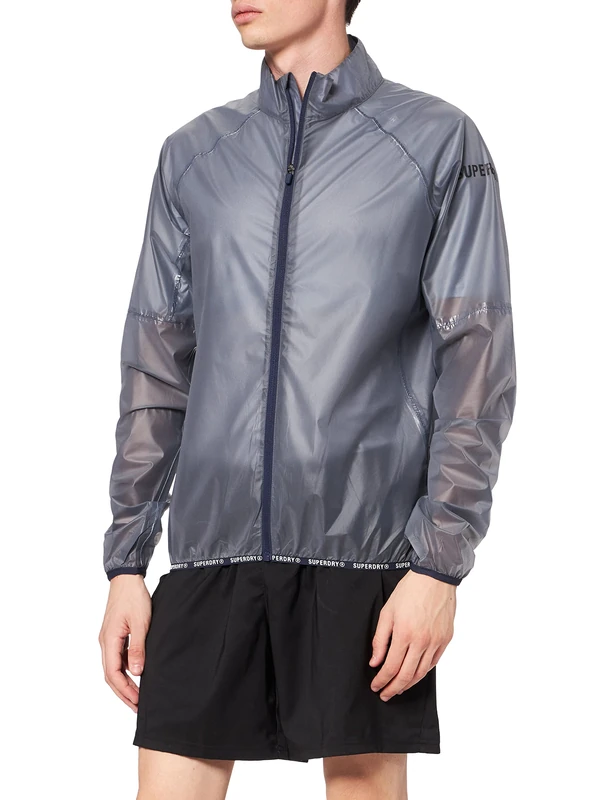 Superdry Men's Run Membrane Jacket, Rich Navy, M - Image 1