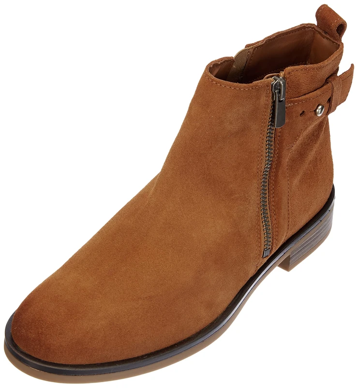 Clarks Women's Memi Lo Chelsea Boot, Dark Tan Suede, 3 UK