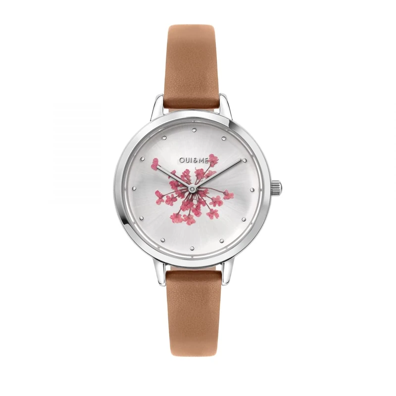 Oui&me Fleurette Women's Watch Time Only Made of Steel, Leather - ME010248
