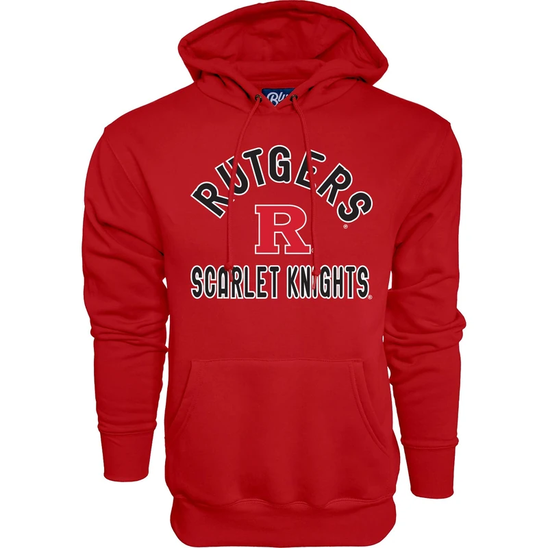 Blue 84 NCAA Rutgers Scarlet Knights Mens Hoodie Line Up Team Color, Rutgers Scarlet Knights Red, Large