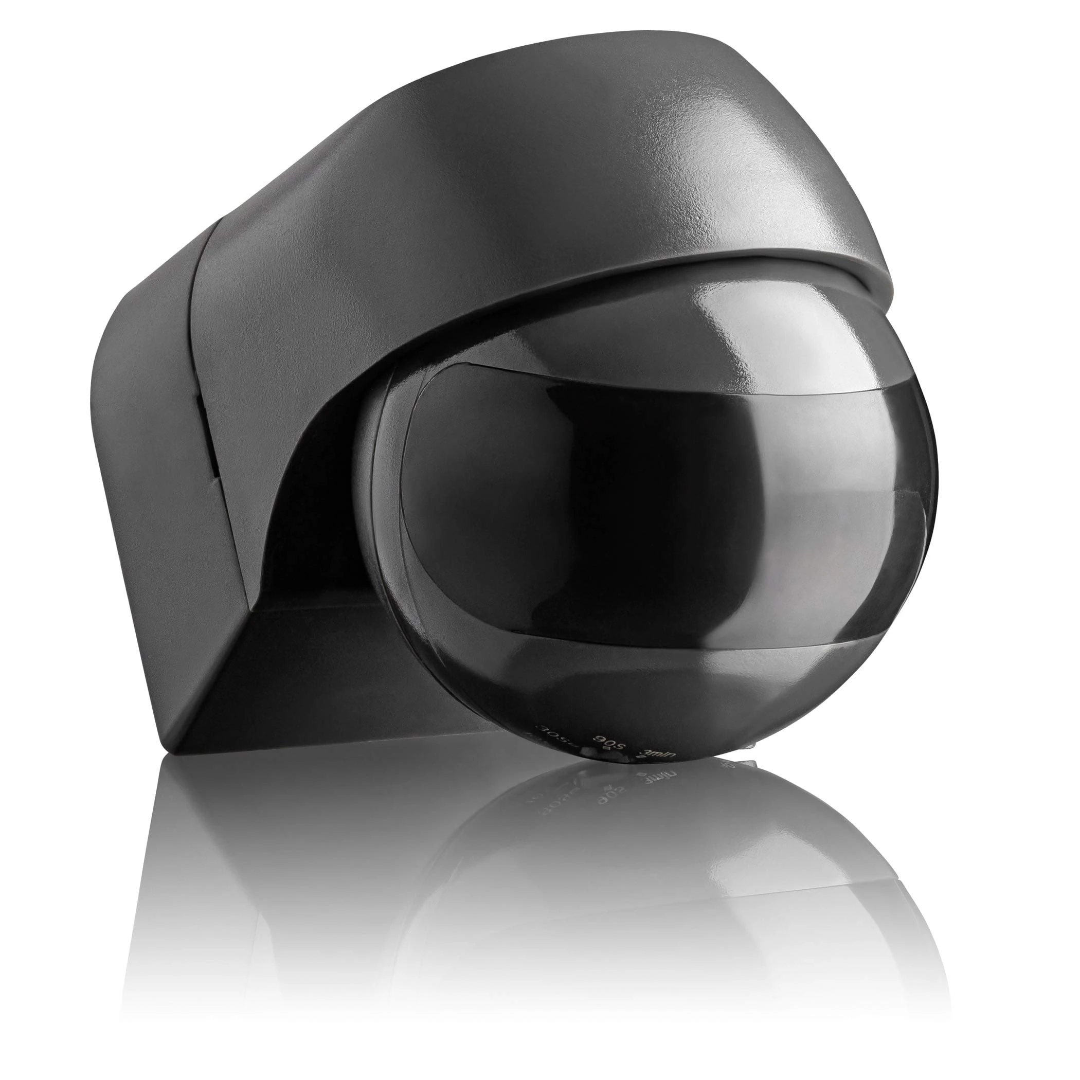 SEBSON PIR Sensor Outdoor IP44, Wall Mounted, Infrared Motion Sensor, LED suitable, Range max. 12m/180°, swivelling, max. 800/400W, anthracite