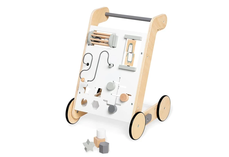 Pinolino Tino Activity Walker - White Wooden Baby Walker