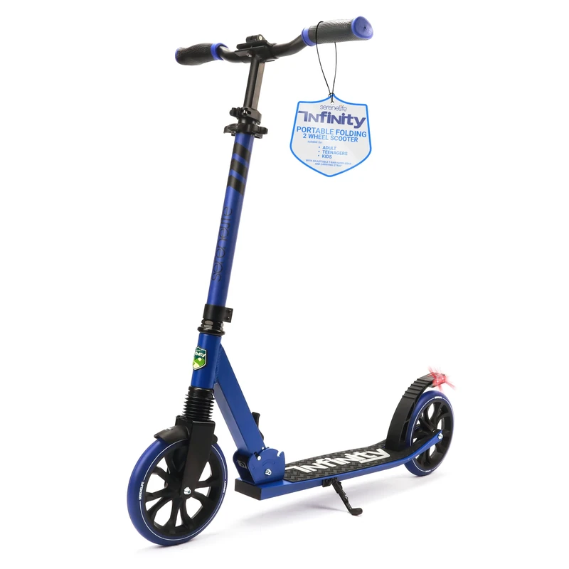 SereneLife Folding Kick Scooter, Kick Scooter for Kids Ages 8–12, Boys, Girls, Teenagers 11–15, Stunt Folding Scooter, Adult Scooter with Big Wheels, Lightweight & Adjustable