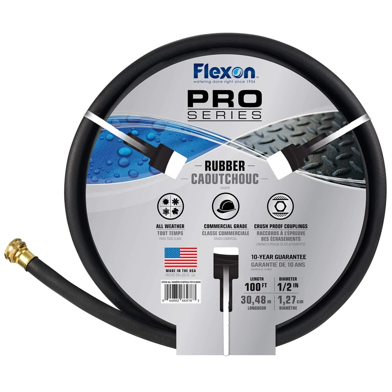 Flexon ½” x 100ft Green Premium Rubber Garden Hose