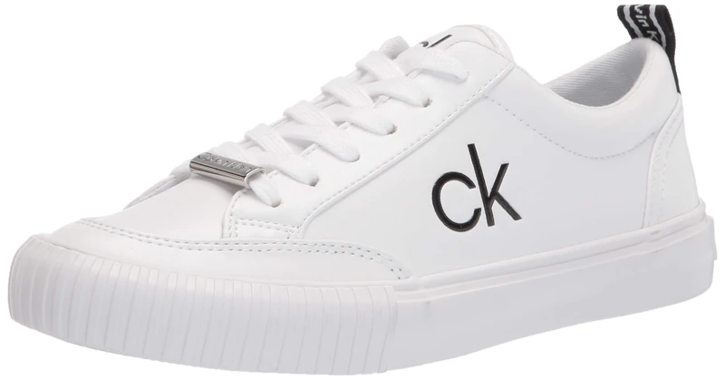 Calvin Klein Women's Lariss Sneaker, White 142, 6 UK