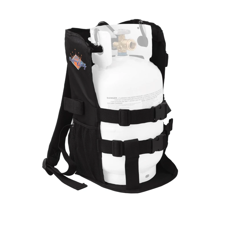 Flame King Propane Tank Backpack Carrier for 5LB or 10LB Cylinder and Weed Torch