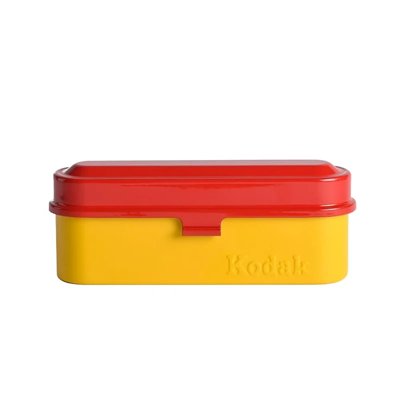 KODAK Film Case - for 5 Rolls of 35mm Films - Compact, Retro Steel Case to Sort and Safeguard Film Rolls (Red) (Film is not Included)