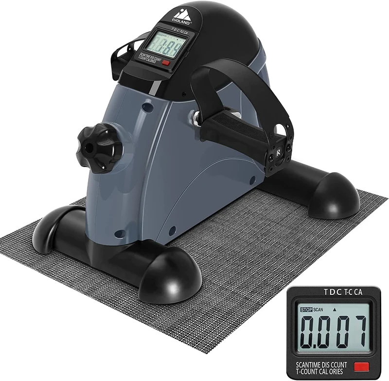 EVOLAND Mini Exercise Bike, Portable Static Pedal, Exercise Device for Legs and Arms Working