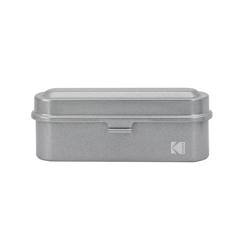 KODAK Film Case - for 5 Rolls of 35mm Films - Compact, Retro Steel Case to Sort and Safeguard Film Rolls (Silver) (Film is not Included), 135
