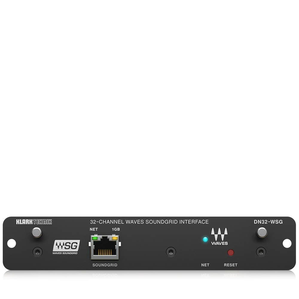 Klark Teknik DN32-WSG Expansion Card for 32 Channel Low-Latency AoIP in WAVES SoundGrid Networks, Compatible with PC and Mac