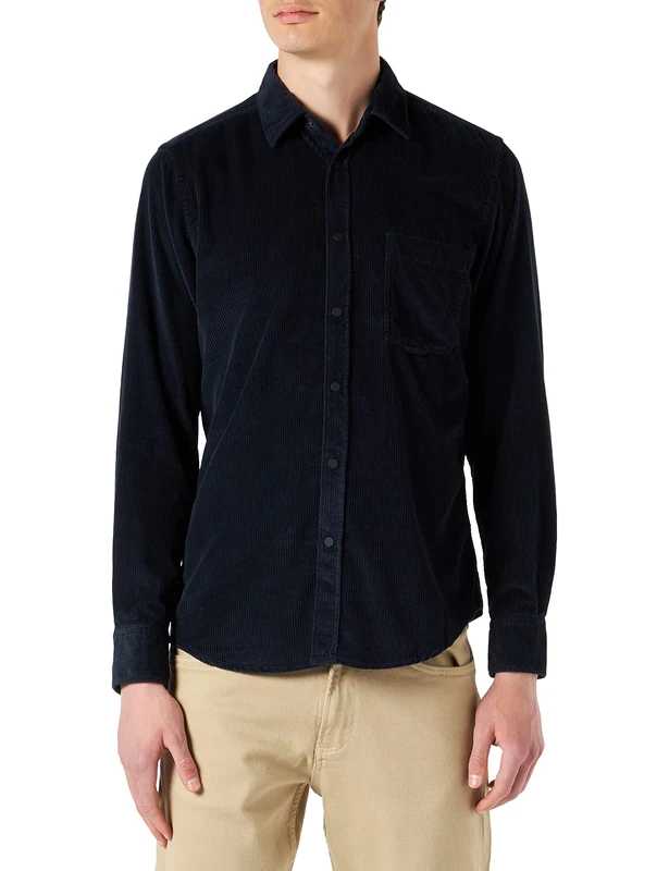 BOSS Men's Riou Shirt, Dark Blue404, XXL