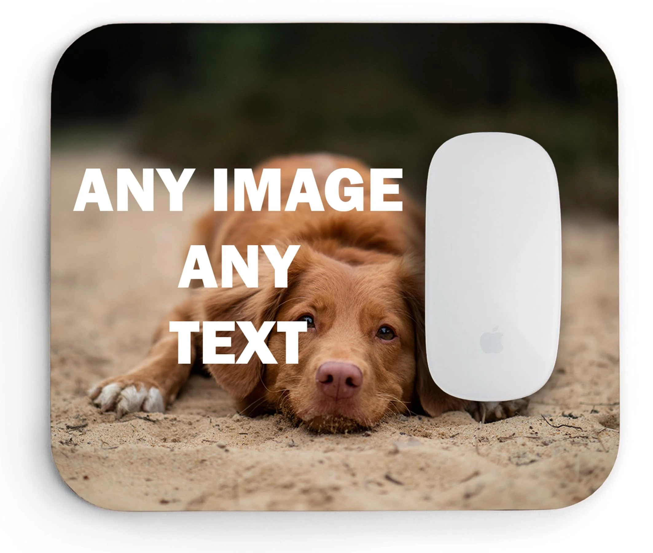 Hippowarehouse Personalised Mouse Mat Photo Printed Pad Accessory Black Rubber Base Collage Option Home Office Fathers Day Teacher Present 240mm x 190mm x 60mm