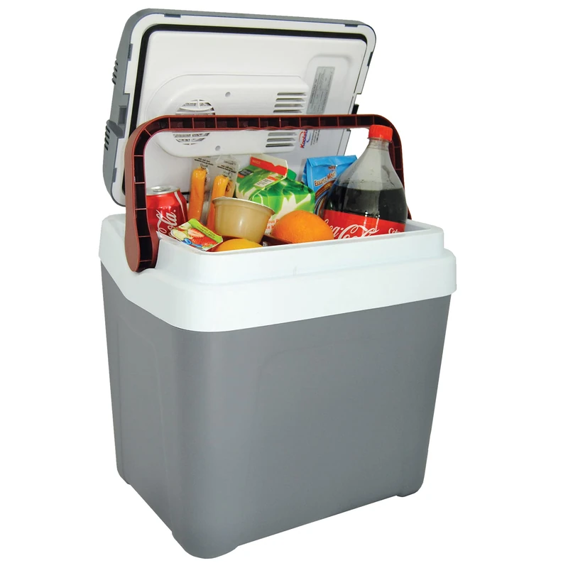 Koolatron Electric Cool Box - 12 V Powered Cooler For Car, Camping, Travel, Hard Sided Refrigerator For Vehicle, Caravan, Cold Function, Cools Drinks,Food For Road Trip, 24 L