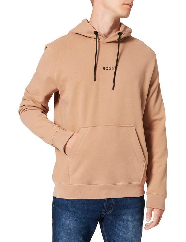 Boss Weedo 1 Men's Hoodie, Medium Beige262, XXXL