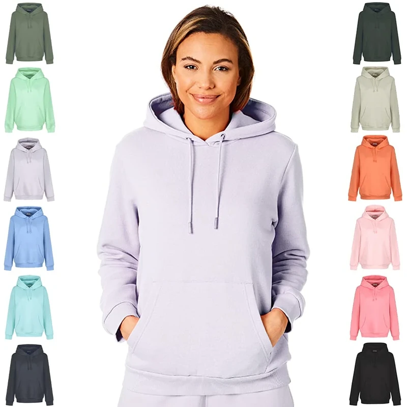 Light & Shade Women's Fleece Pullover Hoodie - Lavender L - Image 1