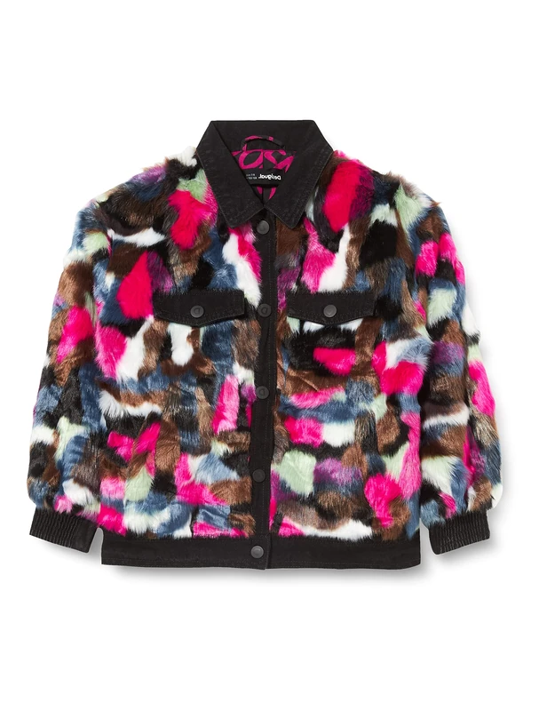 Desigual Girls' CHAQ_Amur Jacket, Red, 3/4 Y