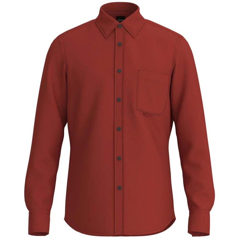 BOSS Men's Riou Shirt, Medium Red611, 3XL