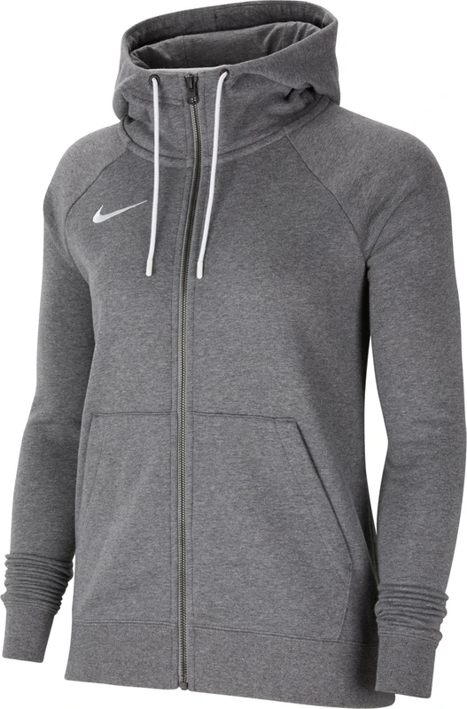 NIKE Womens Full Zip Park 20 Wmn Sweatshirt, Charcoal Heather/White, XS EU
