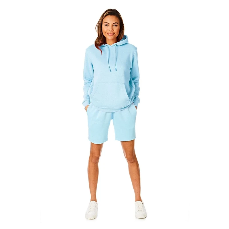 Light & Shade Women's Fleece Pullover Hoodie - Aquamarine L