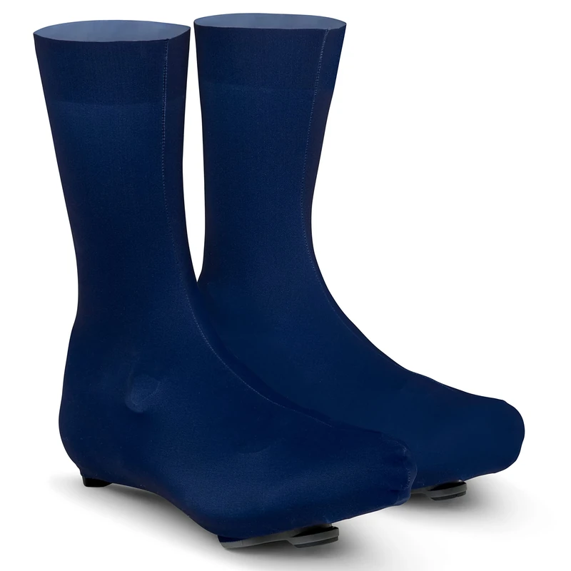 GripGrab 2nd Generation RaceAero TT Raceday Lycra Shoe Cover 2 Lightweight Aerodynamic Road Cycling Performance Overshoe,Navy Blue,M