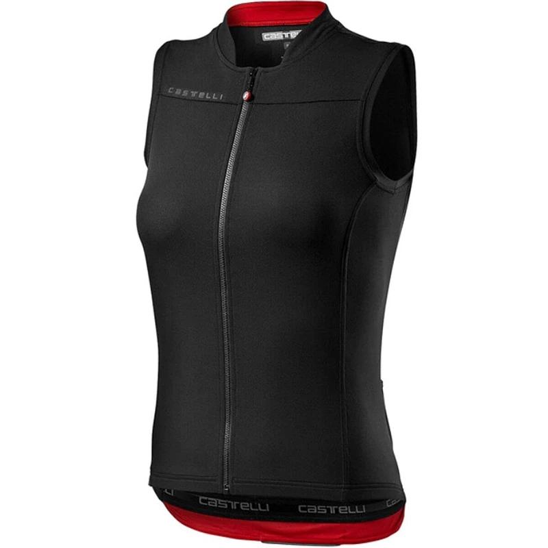 CASTELLI Women's Anima 3 Sleeveless T-Shirt, Light Black/Red, S