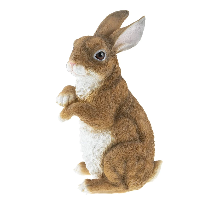Clever Garden Rabbit Garden Statue Outdoor Décor, Resin Figurine Decoration for Lawn, Yard, Patio, Porch, and More