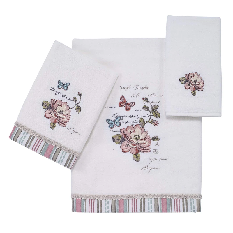 Avanti Linens Butterfly Garden 3 Pc Towel Set