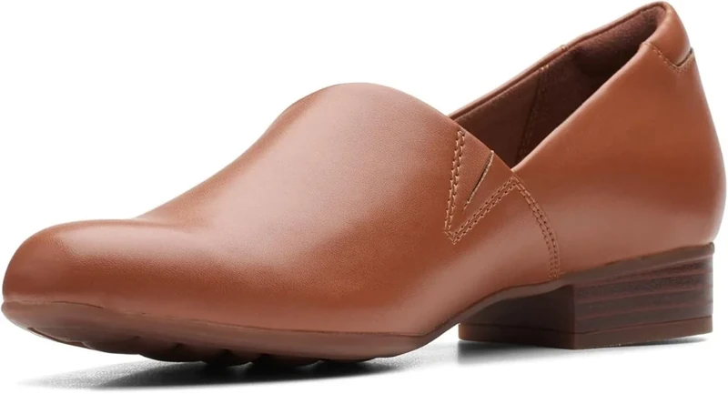 Clarks Women's Juliet Palm Loafer - Caramel Leather, 6.5W, 1" Heel