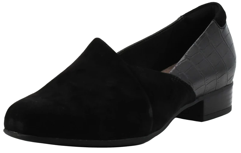 Clarks Women's Juliet Palm Loafer, Black Suede, 5 UK