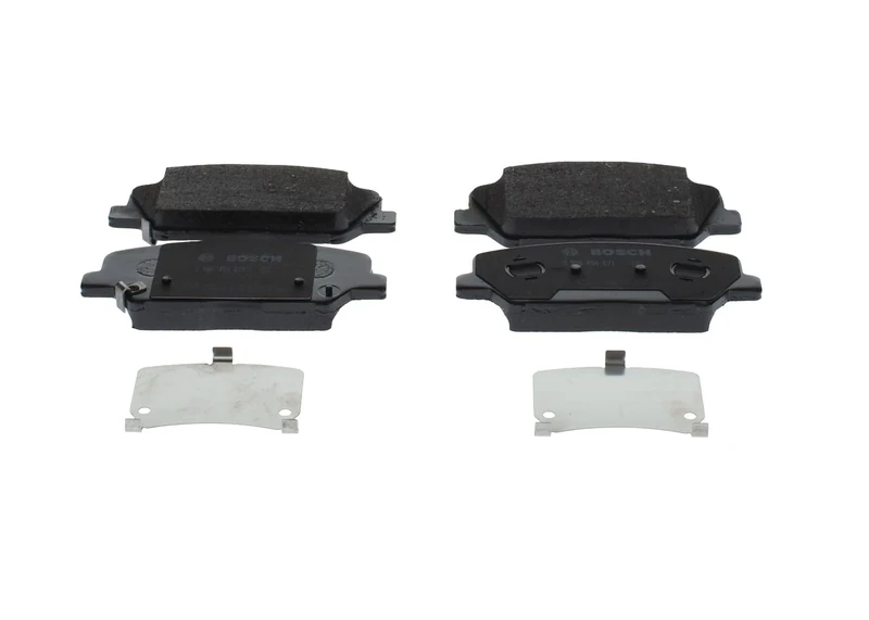 Bosch BP1666 - Brake Pads Car Front Axle - Bosch Quality - Reduced Noise and Dust - ECE-R90 Certified - Copper-Free - 1 Set of 4 Pads