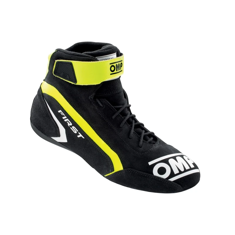 Omp First Race my2021 Anthracite/Fluo Yellow Size 44 Fia 8856-2018, Unisex Adult Boots, Standard, EU