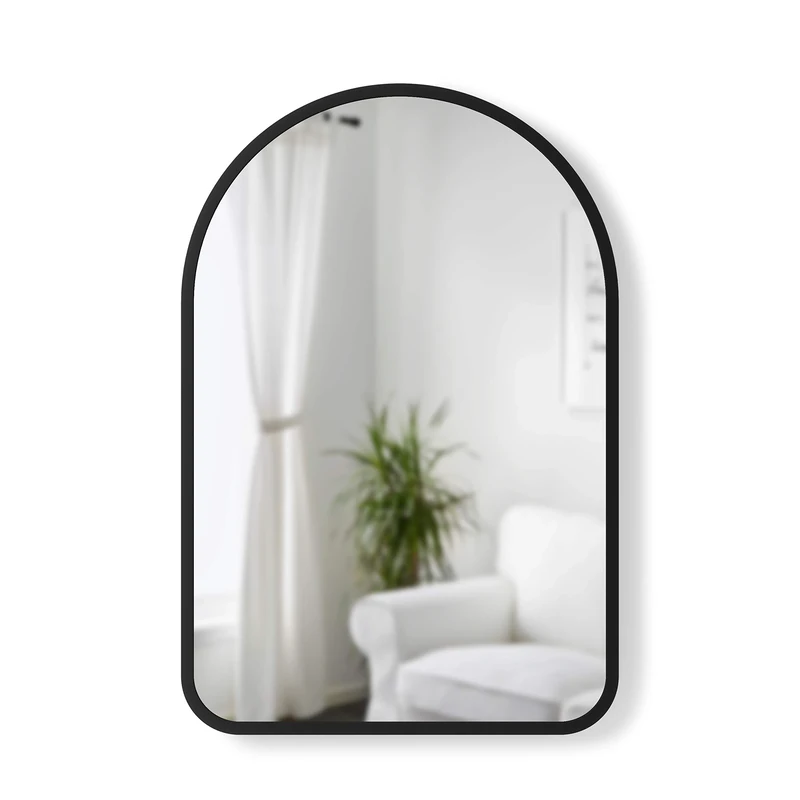 HUB ARCHED WALL MIRROR 24x36 BLACK